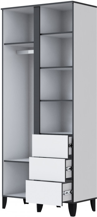 Модульная Гостиная Амара, композиция 2, Белый/Графит серый