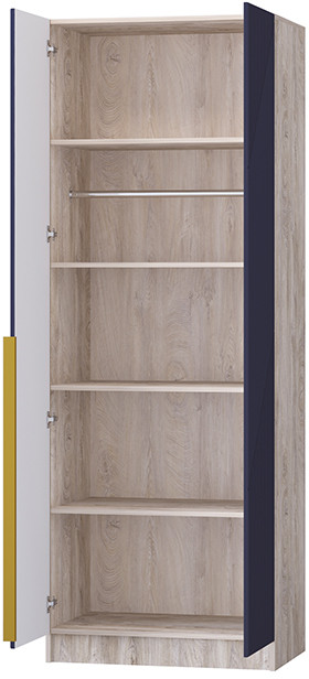 Шкаф Авис 0,8, Дуб эндгрейн/Сапфир