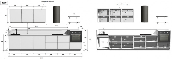 КГ 3600 ПВХ, Белый софт матовый Арника РМ в.5
