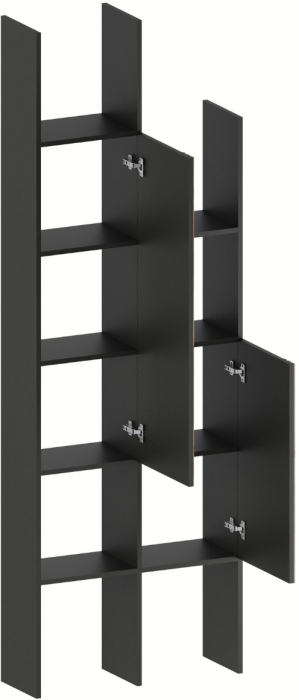 Стеллаж Нао СТ-4051, Графит/Графит, Дуб Вотан