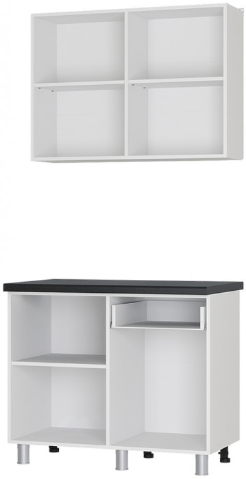 Кухня Ева, Дуб сонома, Черный янтарь