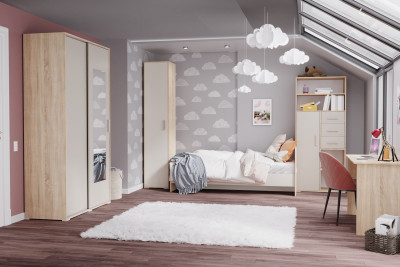 Модульная детская спальня Бланка, набор 2, Дуб сонома/Кашемир
