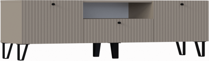 Оливия Тумба ТВ (малая) (Белый глянец, Белый)