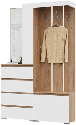 Хелен ПР-01 (Хельга) прихожая дуб крафт золотой/белый