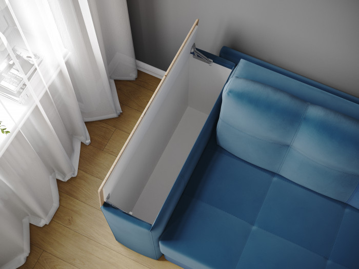 Диван раскладной Нави, изумруд/мдф дуб канадский