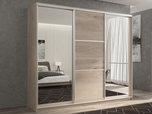 Шкаф-купе Кааппи 3 Кастелло Серый 180х60х230 см