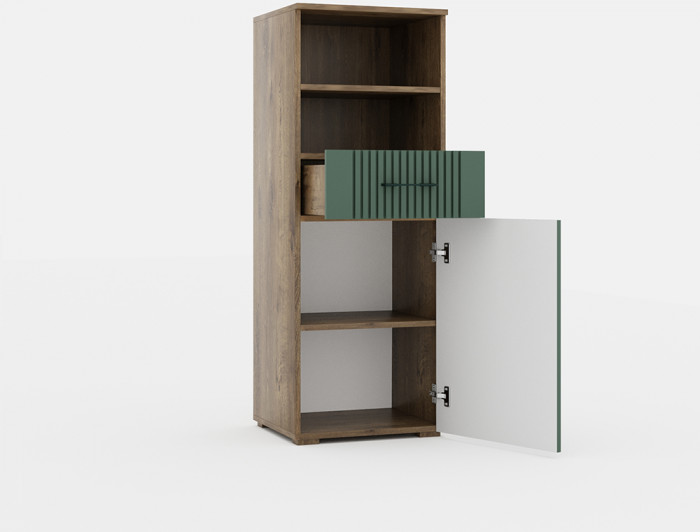 Тумба высокая для гостиной "Монреаль" - Антарцит/Дуб канадский арктик