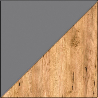 Остин Прихожая 69, цвет серый графит/дуб крафт золотой, ШхГхВ 240х41,9х160 см.