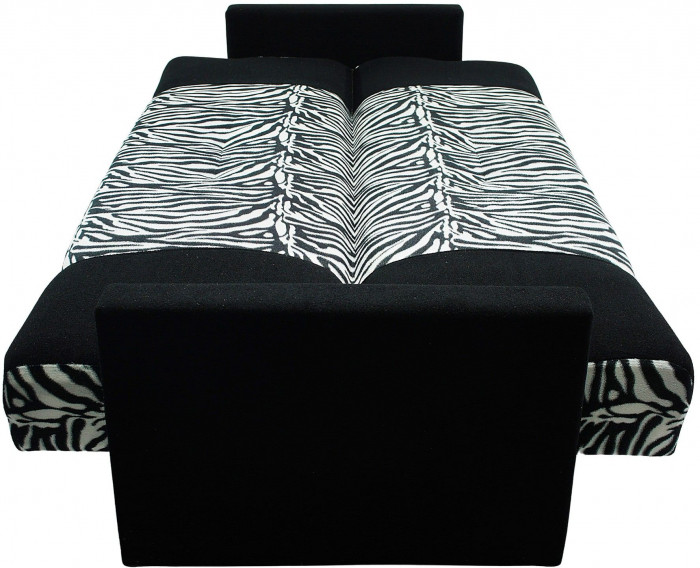 Раскладной диван-кровать, прямой, книжка, велюр, Честер зебра 120