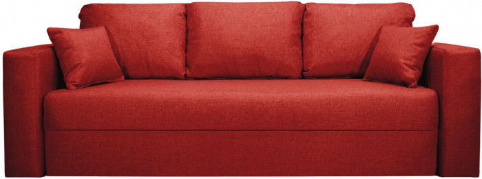 Диван-кровать Ливерпуль, 160х195, раскладной, еврокнижка, велюр, красный