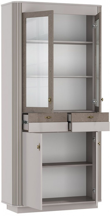 Шкаф-витрина Фантазия 34.05 Кашемир / Кашемир патина