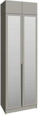 Шкаф 0,8 с антресолью и зеркалом Мадрид, Мокко