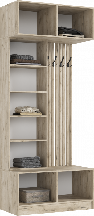 Модульная прихожая Роджина, Крафт серый/Кашемир