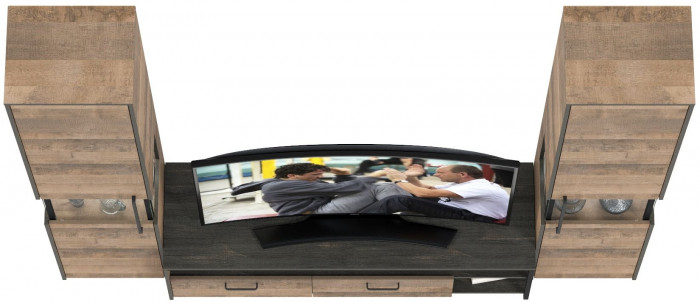 Трувор Гостиная 018, дуб гранж песочный/интра