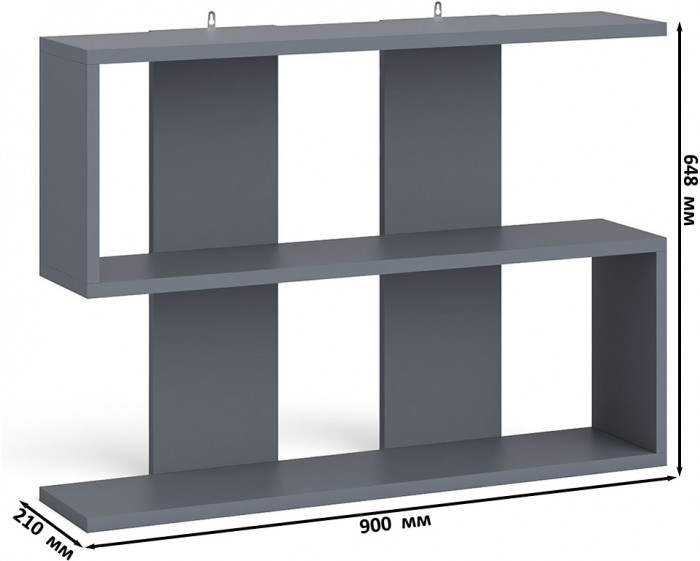 Мори Стол компьютерный МС-1 левый + Комод МК1200.8 + Полка 900, цвет графит/белый, ШхГхВ 210,4х50х209,6 см., НЕ универсальная сборка