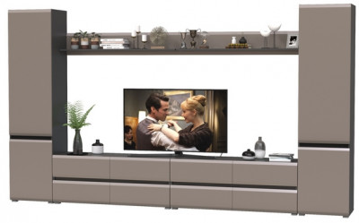 Сидней Комплектация № 101, корпус: антрацит/фасады: МДФ веллюто капучино