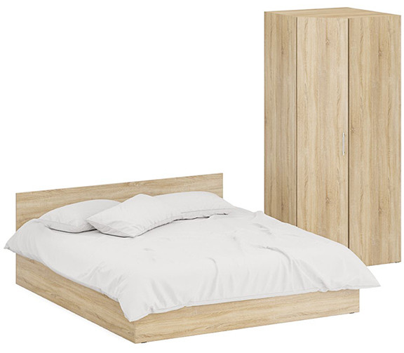 Кровать 1800 + угловой шкаф Стандарт, дуб сонома