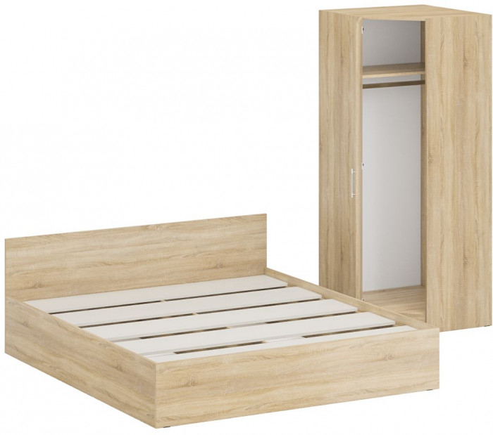 Кровать 1800 + угловой шкаф Стандарт, дуб сонома