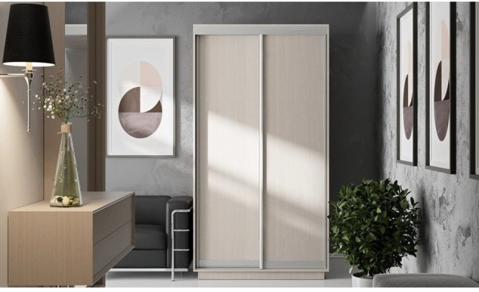 Румер СШК 1.120.60-11.11 Шкаф-купе 2-х дверный (1200x600x2200) (Дуб Сонома, Белый снег/Дуб сонома)