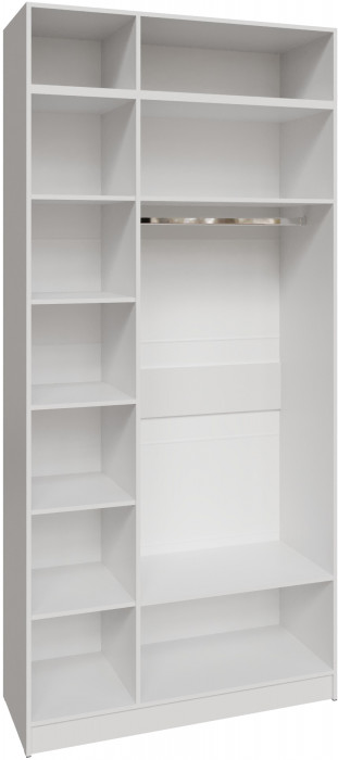 Шкаф 1,2 с антресолью Мадрид, Белый