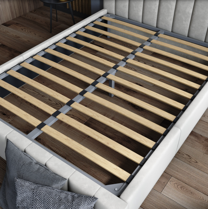 Нега Кровать интерьерная 120 светло-серый, ортопед