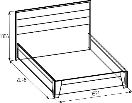 Кровать с подъемным механизмом Айрис 308 Люкс 140х200, дуб