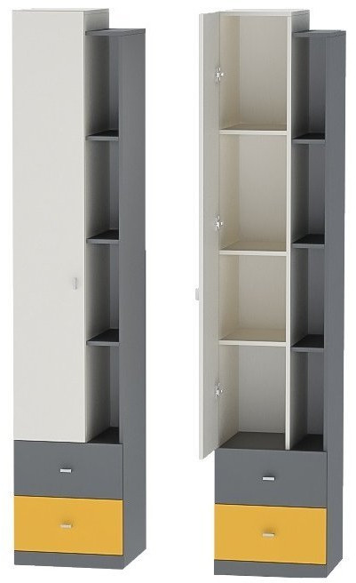 Модульная детская Клео набор 5 (Графит/Миндаль/Солнечный)