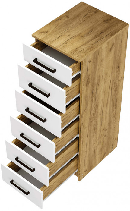 Комод "Евро" КМ-04 крафт/белый