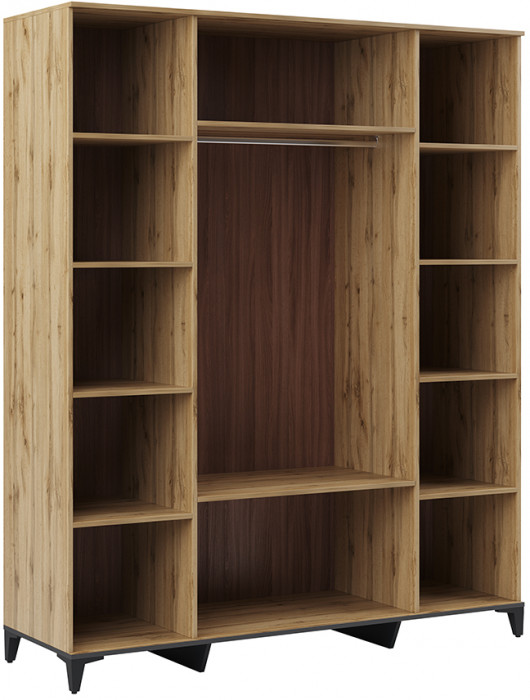 Шкаф 4-х дверный с ящиками и зеркалом Дюна