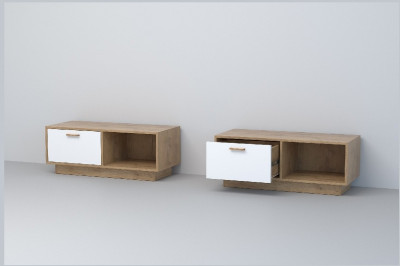 Эго Тумба Т-4 ПД (Глянец Белый/Дуб Крафт Золотой)