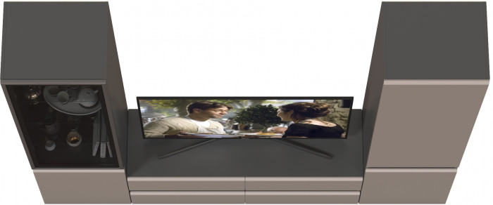 Сидней Комплектация № 013, корпус: антрацит/фасады: МДФ веллюто капучино