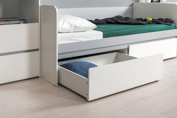 Торонто Компоновка № 24, белый шагрень/стальной серый