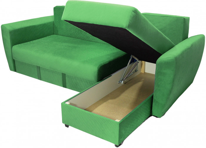 Диван УГЛОВОЙ Амстердам велюр зеленый 160