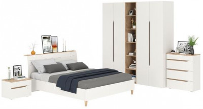 Муссон Спальня № 15, белый/дуб эндгрейн элегантный