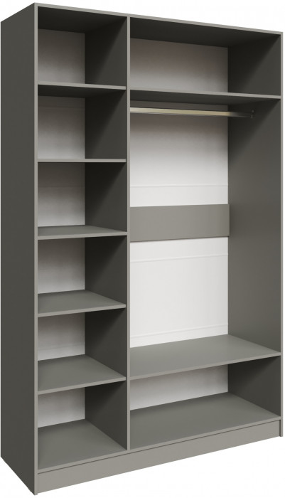 Шкаф Мадрид (1,5) с зеркалом, Мокко