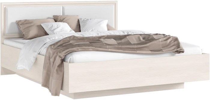 Престиж 2 Кровать парящая 160 с ПМ с подсветкой, сандал светлый