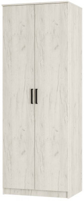 &quot;Фиеста&quot; шкаф 2-х створчатый (802х2216х610) дуб крафт белый
