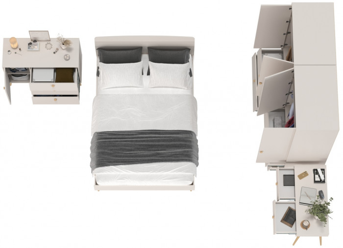 Афина Спальня 19-1400, кашемир серый