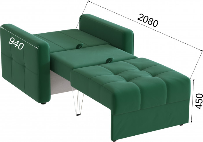 Кресло-кровать Брэй, Изумруд