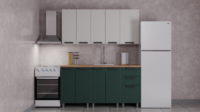 МК Аленушка Н 600 Лаванда Изумруд, скоба черный (без столешницы)