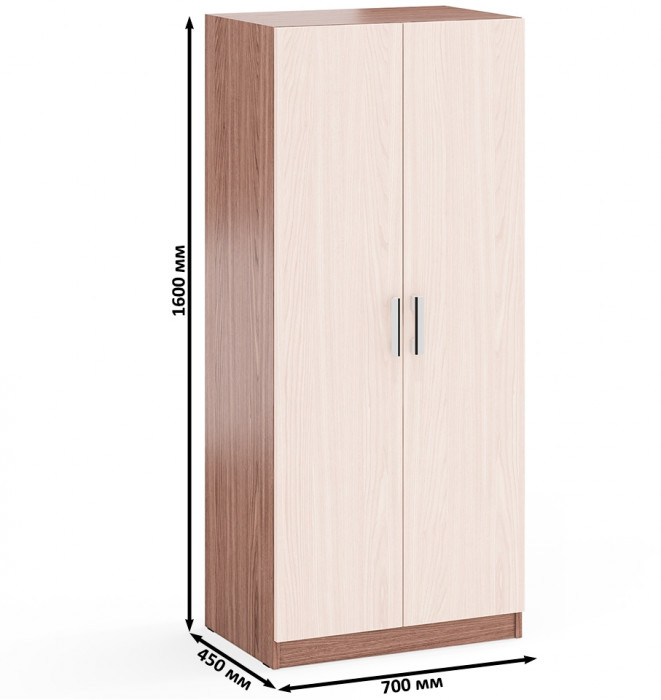 Шкаф С-МД-СК9Ш+Пенал С-МД-СК9П, ясень шимо светлый/ясень шимо тёмный