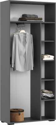 Роджина Шкаф двухстворчатый (800) (Белый глянец, Дуб Крафт Золотой)