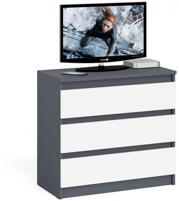 Мори Комод МК800.1, графит/белый