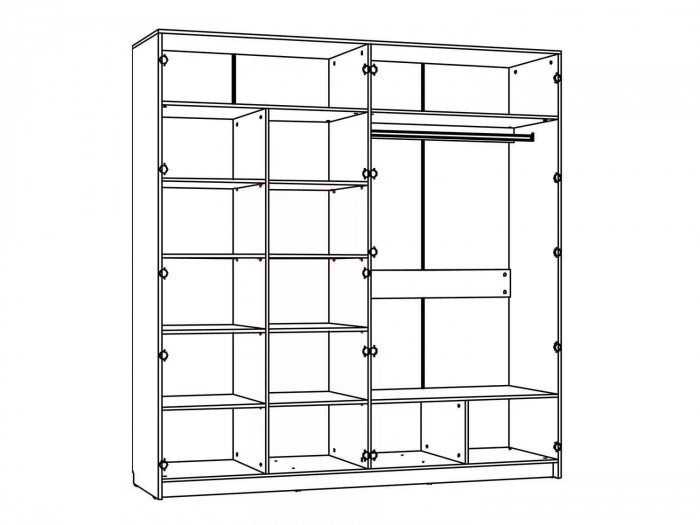 НМ 013.58 Шкаф комбинированный Livorno /дуб бунратти / софт панакота