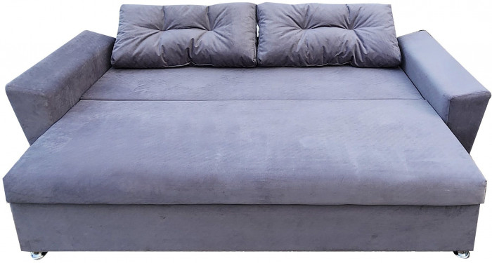 Диван-кровать Амстердам L, еврокнижка, 145х190, серый