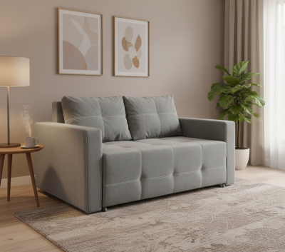 Диван-аккордеон Марс, сп.м. 120х200, велюр серый