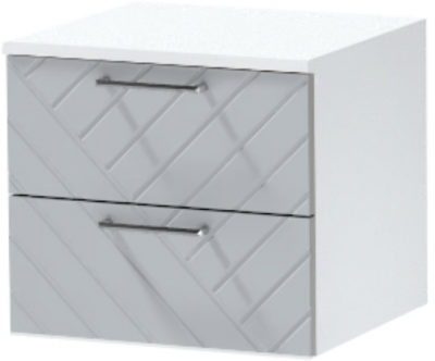 Тумба-6 прикроватная подвесная "Иннэс-7", Белый/Монблан Р-866