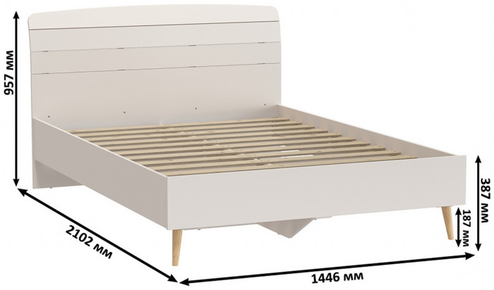 Афина Спальня 20-1400, кашемир серый
