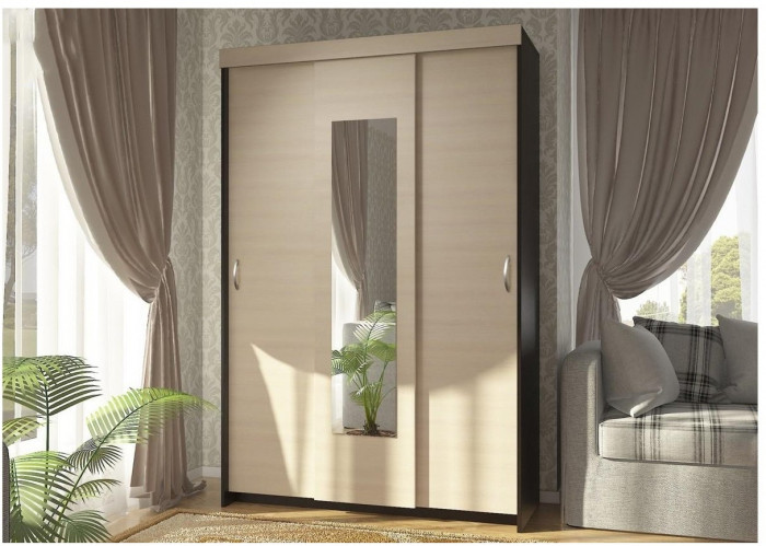 Шкаф-купе Комфорт 9М (Венге / дуб молочный)