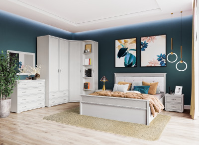 Модульная спальня Ливорно, набор 4, Ясень анкор светлый